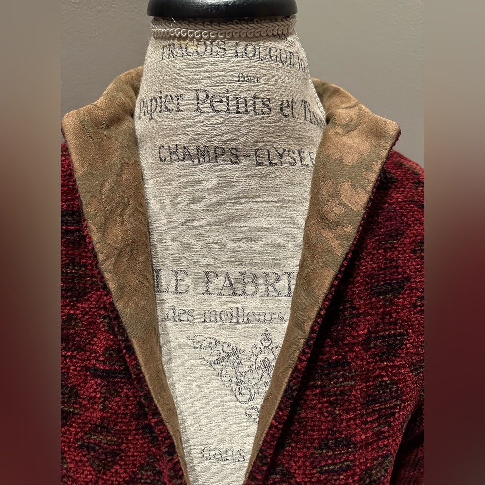 Susan Smith Artwear Chenille Patterned Jacket w/Jacquard Accents - VERY UNIQUE!! - Picture 7 of 13